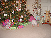 Jordan digging into the presents