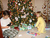 Tyler and Jordan opening gifts