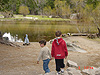Tyler and Riley in front of Mirror Lake
