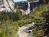 Looking back at Nevada Falls from the John Muir Trail
