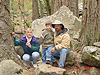 Tanya, Tyler, and Ken in front of the creek from Bridalveil Falls