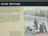 The sign for Soda Springs