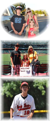 Tanya, Tyler, and Jordan at the Giants Game, 4th of July, and Tyler's All-Star Game
