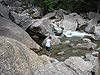 Tyler at the base of Yosemite Falls
