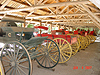 The wagons at the historical site at Wawona