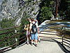 Ken, Jordan, and Jordan looking over the edge of Vernal Falls